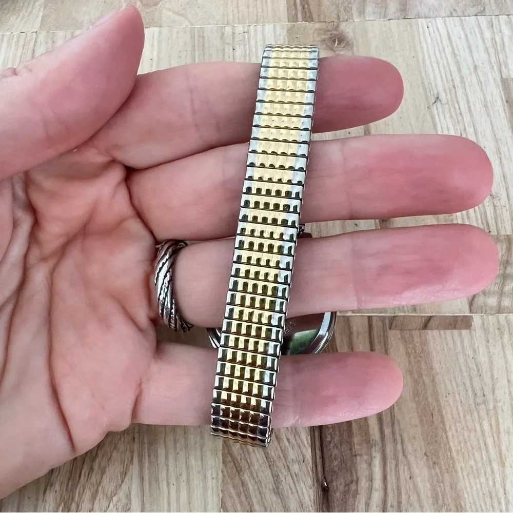 Kendall & James ladies two toned expansion bracelet dress watch NEW BATTERY